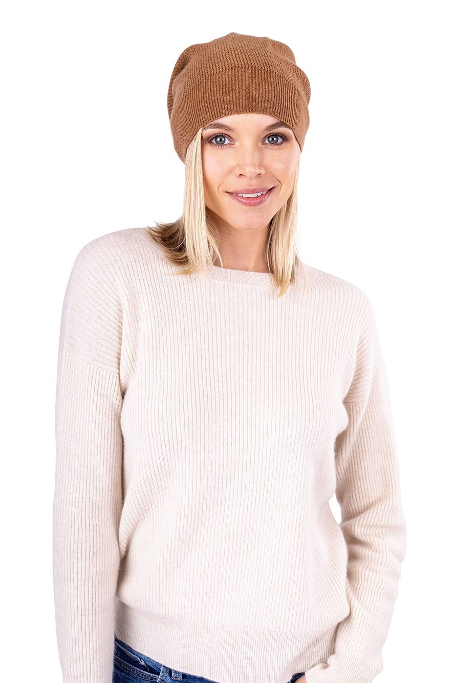6701 Cashmere Beanie – Fashionable Oversized Slouchy Beanie Hat Made from